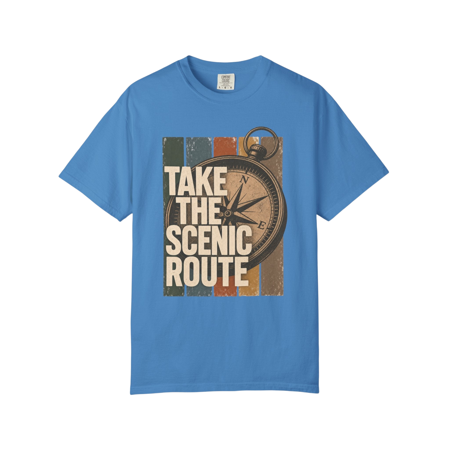 Take the Scenic Route T-Shirt — Vintage Compass Travel Tee