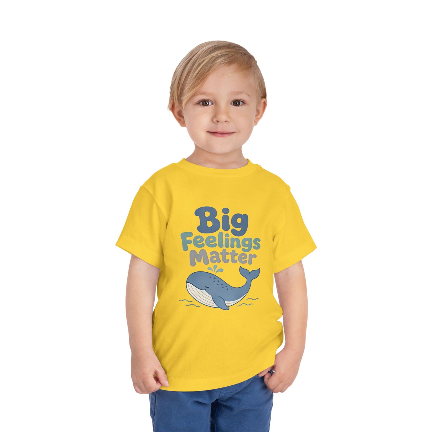 Big Feelings Matter Toddler Tee — Cute Whale Emotional Support Shirt image 14