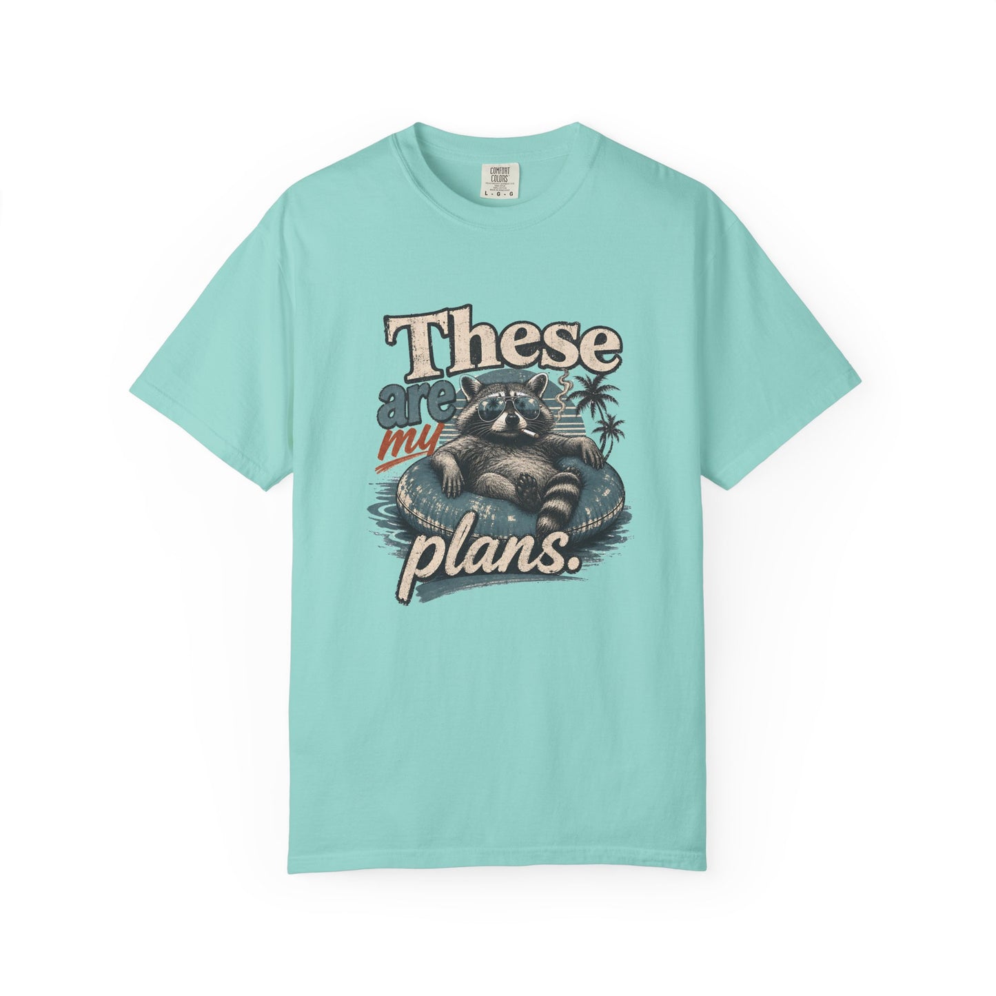These Are My Plans T-Shirt — Neurodivergent Raccoon Beach Vibes Graphic Tee