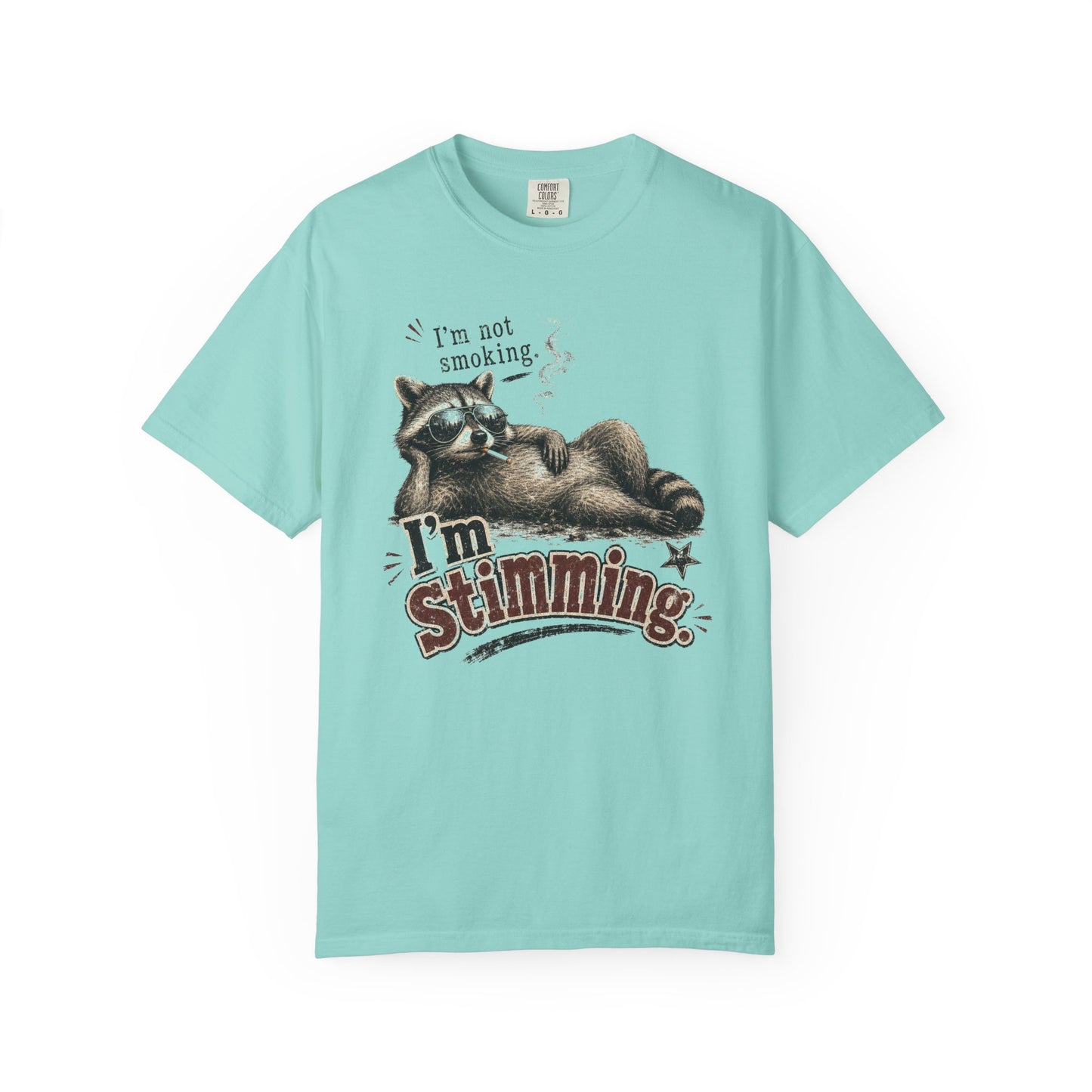 Raccoon 'I'm Stimming' Graphic T-Shirt — Funny Neurodiversity Pride Tee