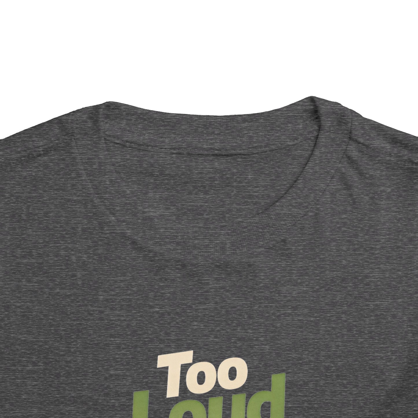 Toddler Tee — 'Too Loud' Headphone T-Rex Graphic Shirt