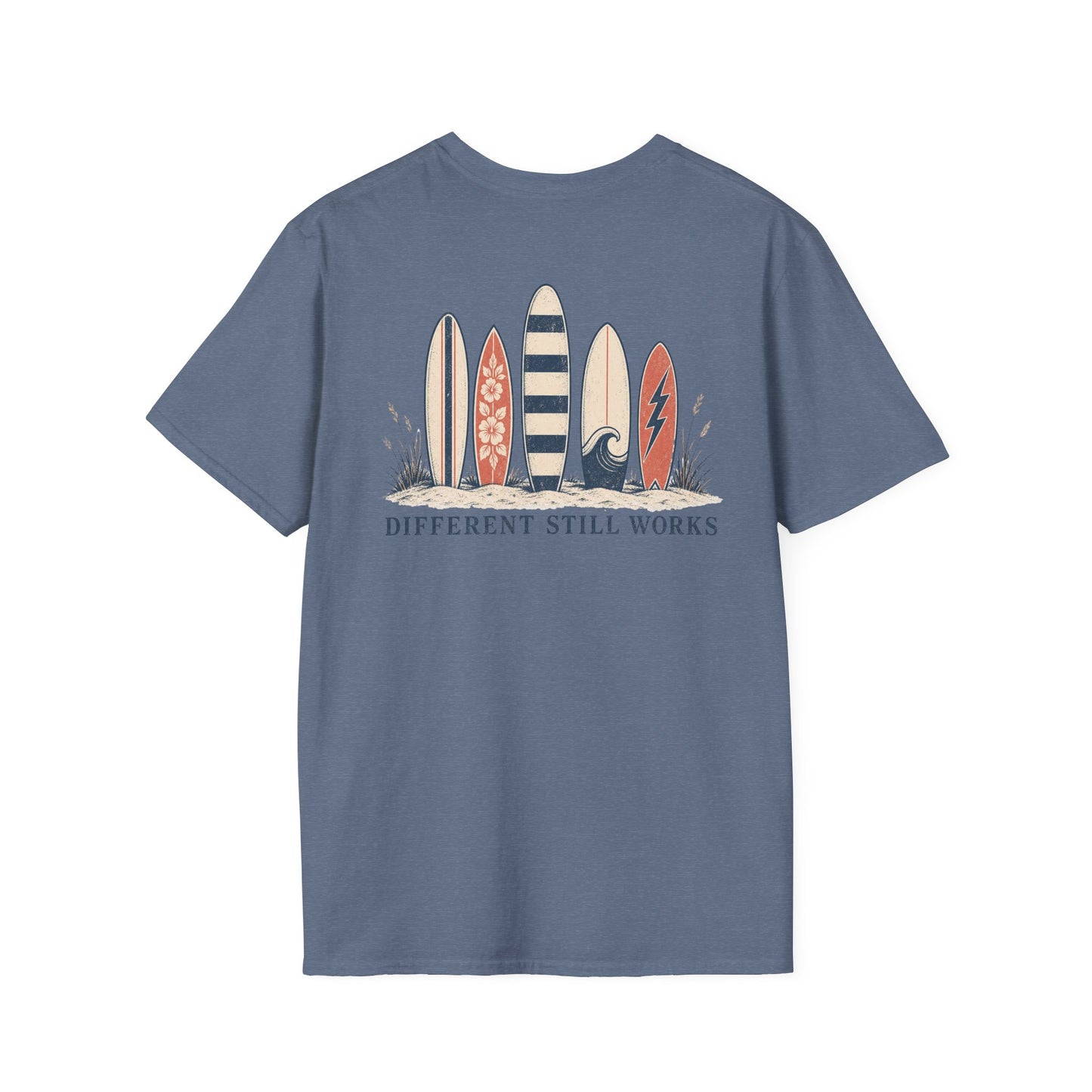 "Different Still Works" Vintage Surfboard Graphic Tee