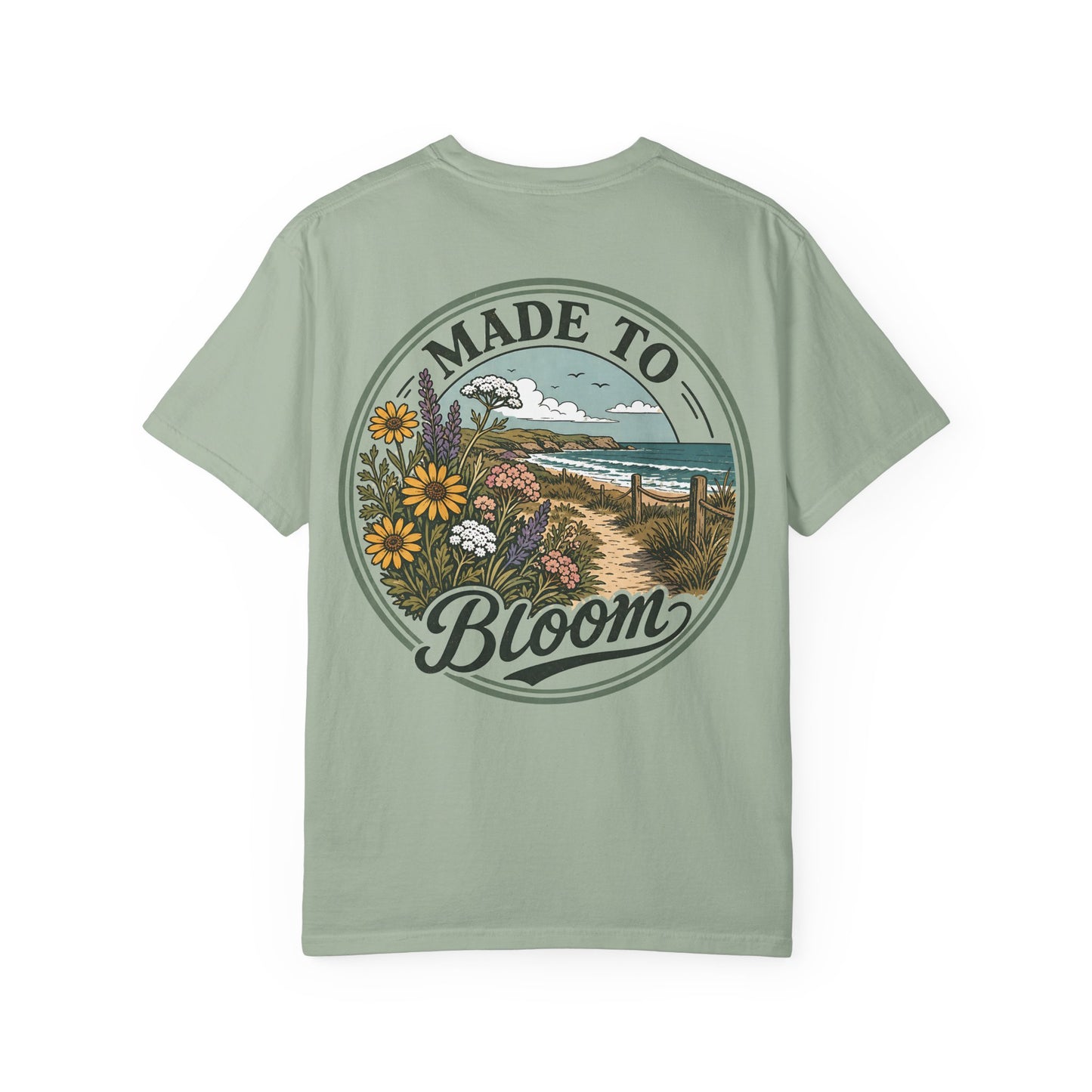 Made to Bloom T‑Shirt — Vintage Coastal Floral Graphic Tee