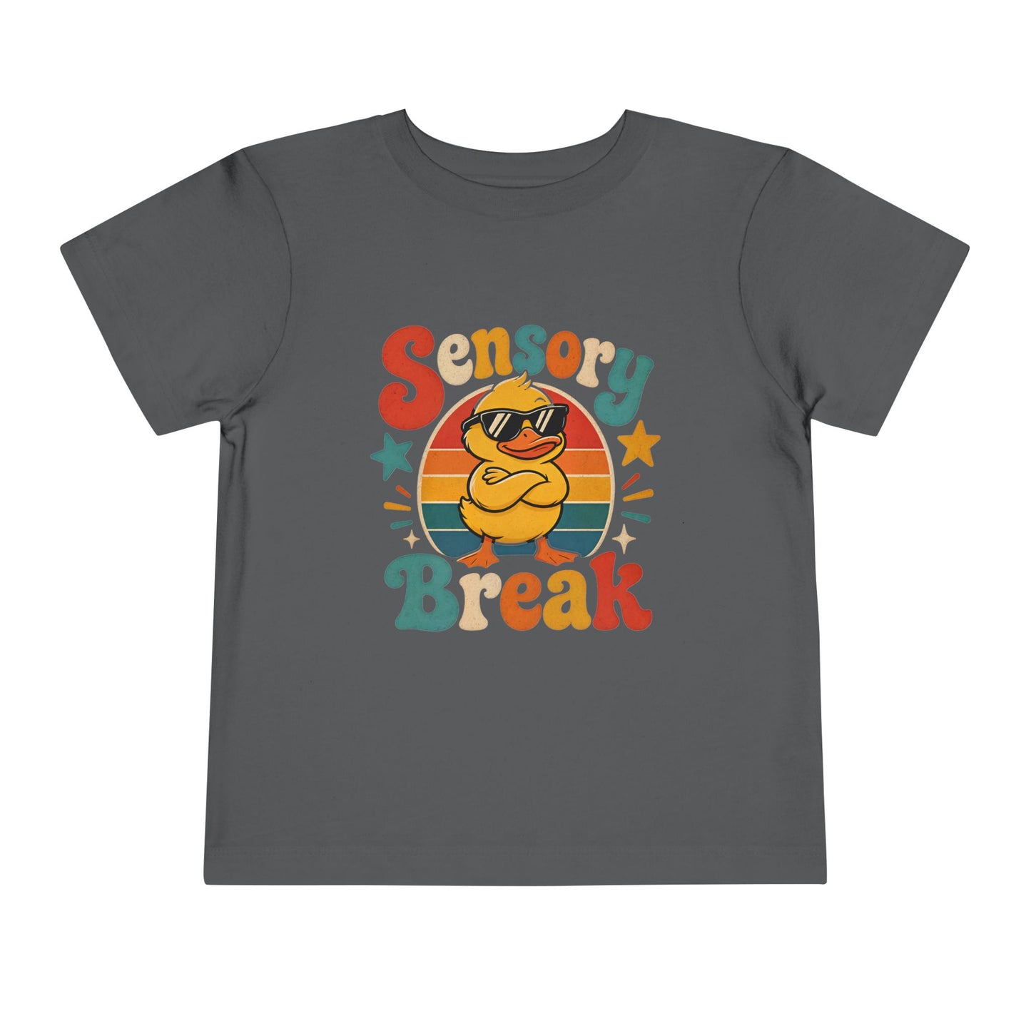 Sensory Break Toddler Tee — Cute Duck Graphic Kids Shirt