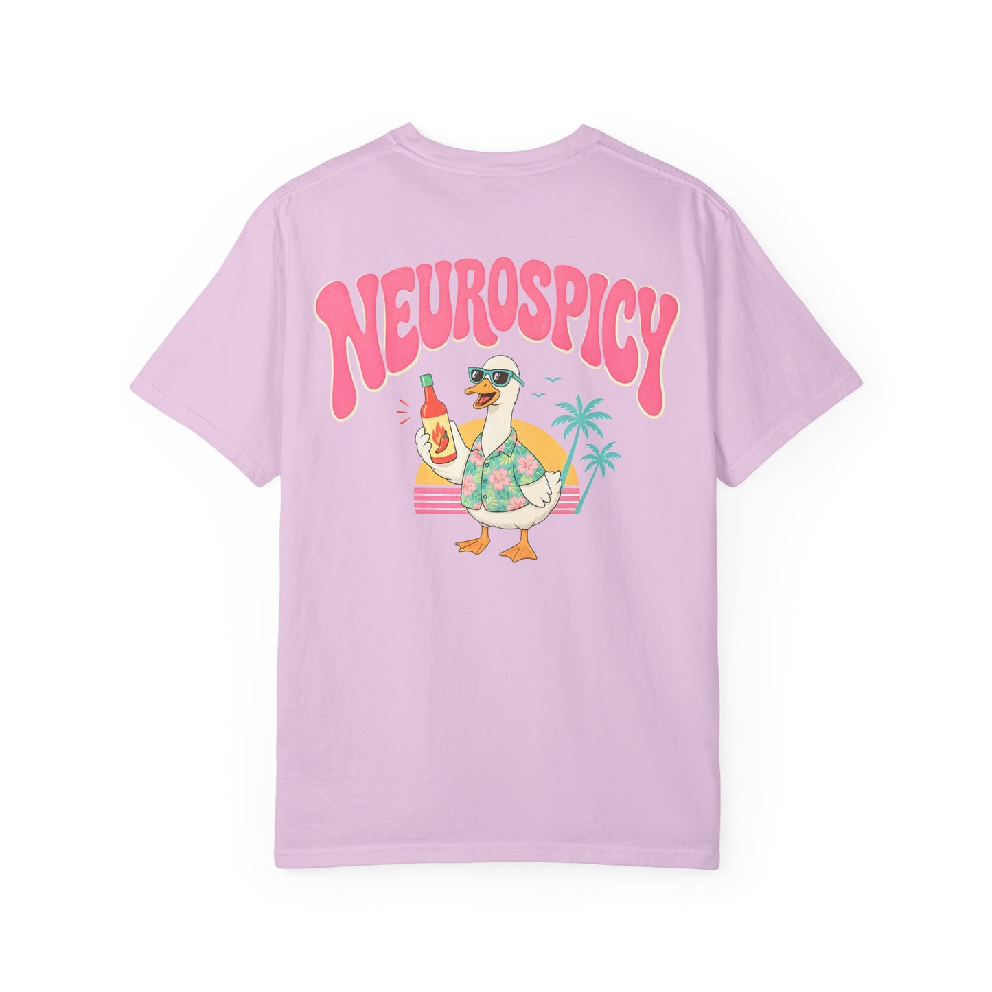 Neurospicy Silly Goose Tee — Retro Beach Graphic T-Shirt
