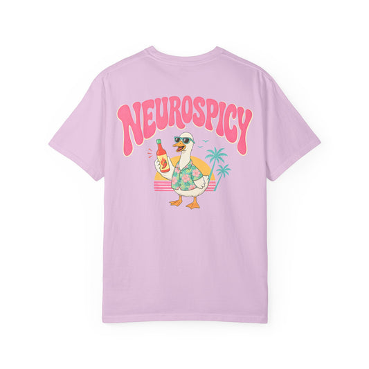 Neurospicy Silly Goose Tee — Retro Beach Graphic T-Shirt