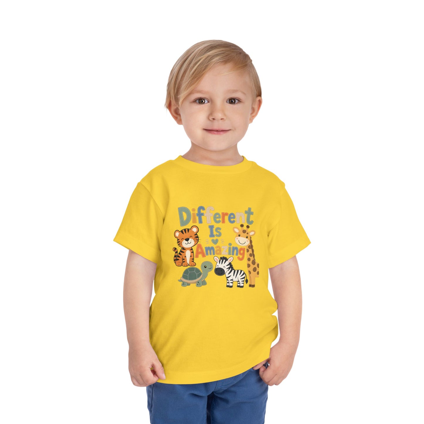Toddler Tee — Repeating 'Inevitably Playful' Text Design