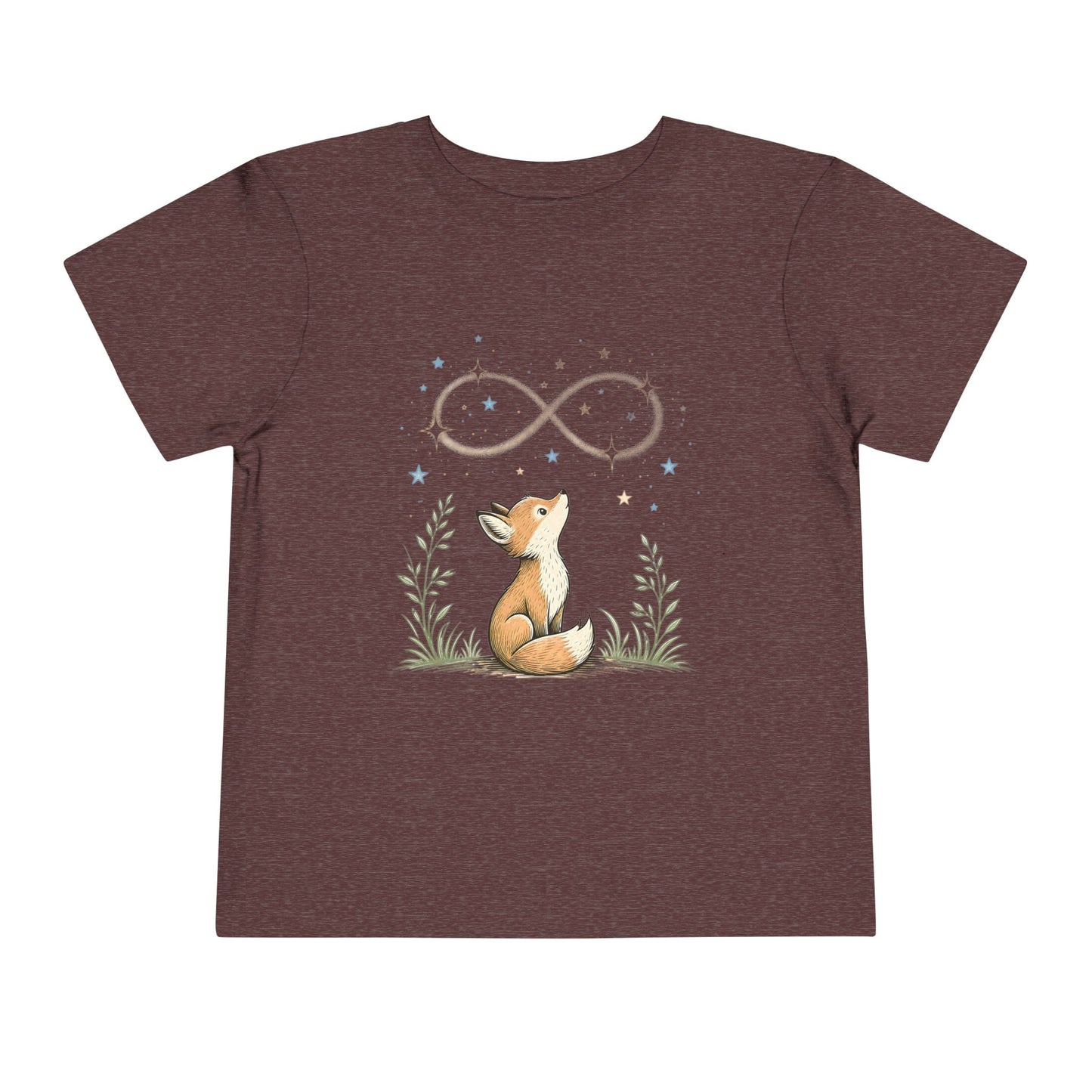 Toddler Tee — Little Fox Gazing at Stars Infinity Design image 24