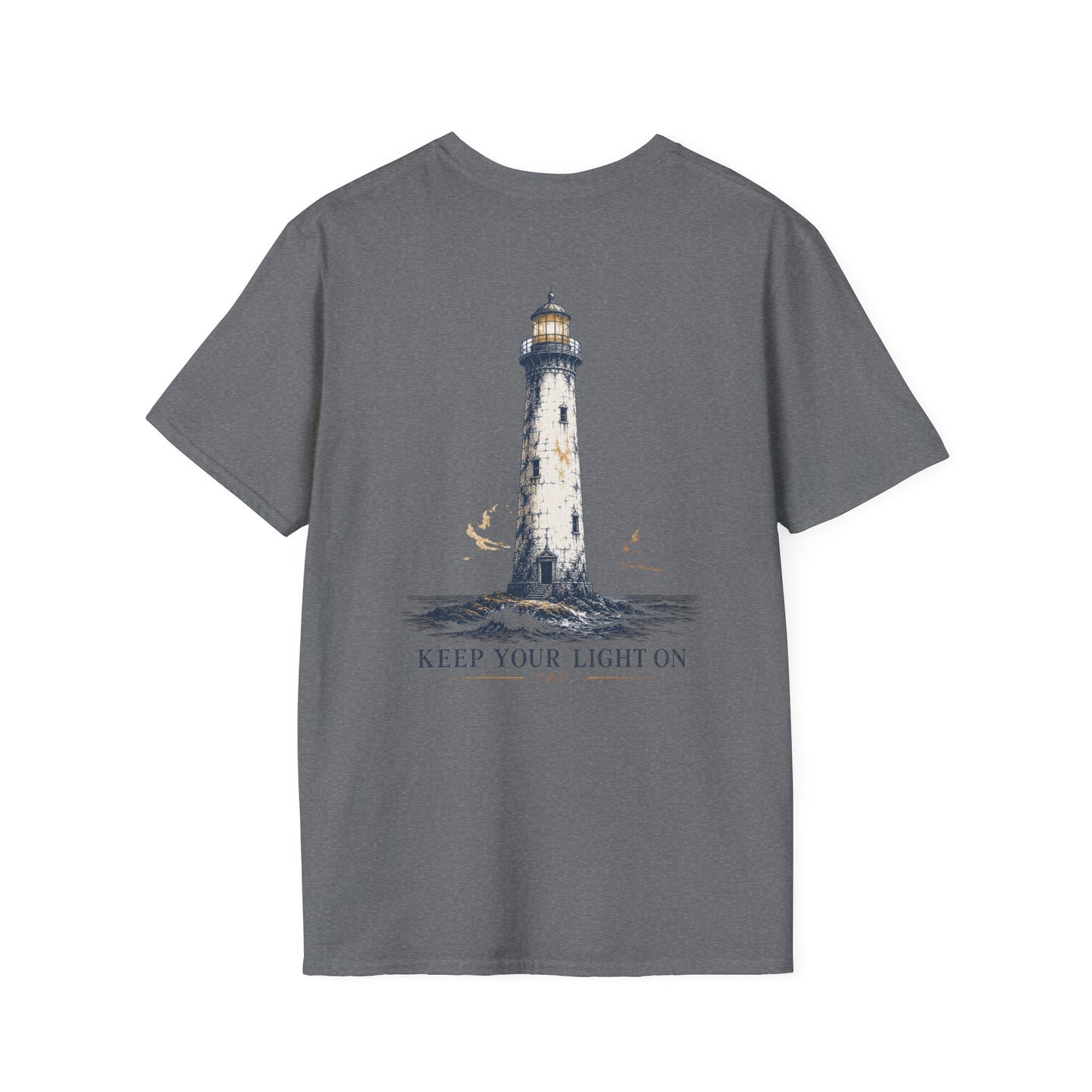 "Keep Your Light On" Vintage Lighthouse Graphic Tee