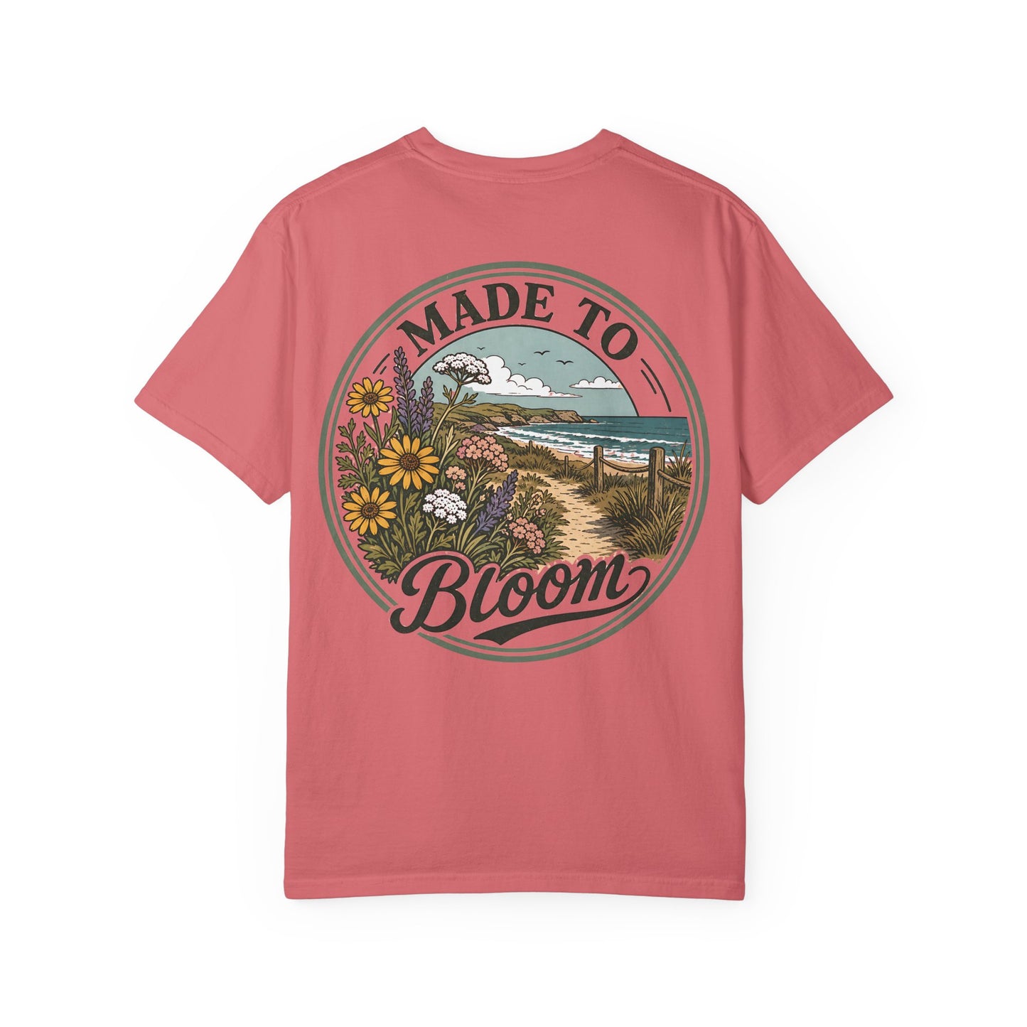 Made to Bloom T‑Shirt — Vintage Coastal Floral Graphic Tee