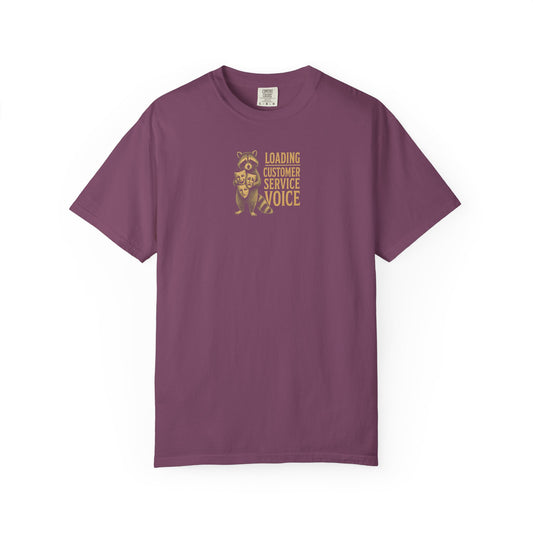 "Loading Customer Service Voice" Vintage Raccoon Support Rep Tee