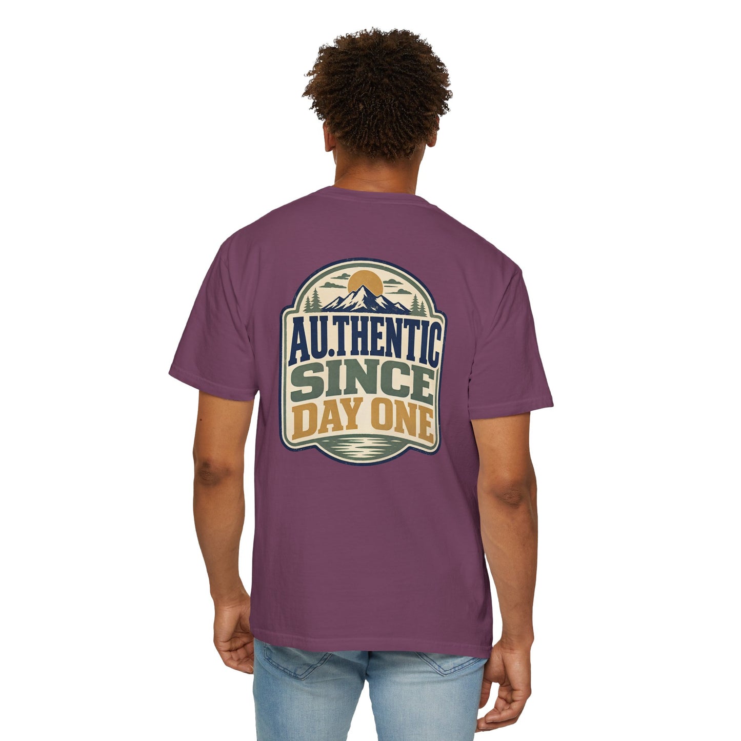 T-Shirt — BACK PRINT - "AU.THENTIC Since Day One" Vintage Outdoor Graphic Tee