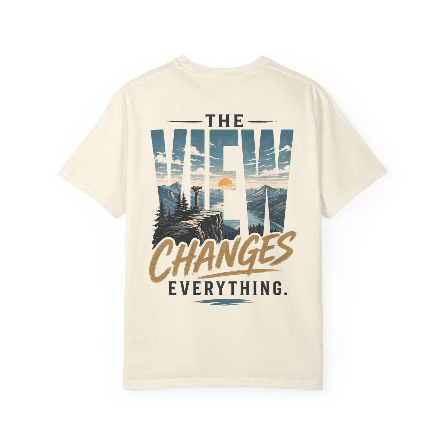 “The View Changes Everything” Scenic Graphic Tee Shirt