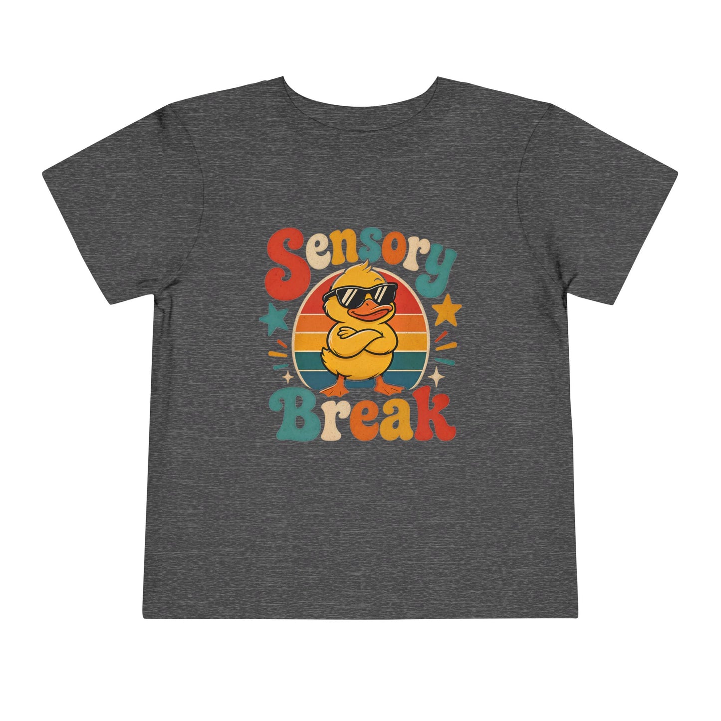 Sensory Break Toddler Tee — Cute Duck Graphic Kids Shirt