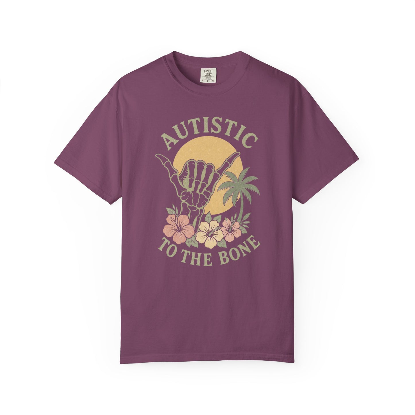 Autistic to the Bone T-Shirt — Retro Surf Shaka Autism Pride Tee