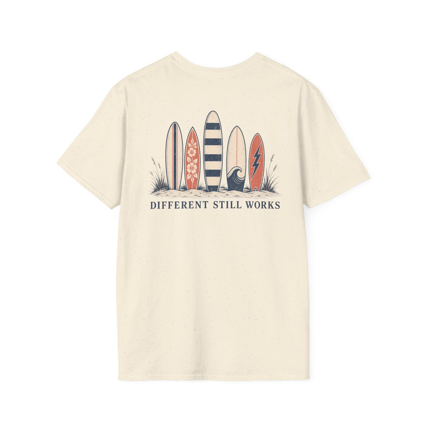"Different Still Works" Vintage Surfboard Graphic Tee