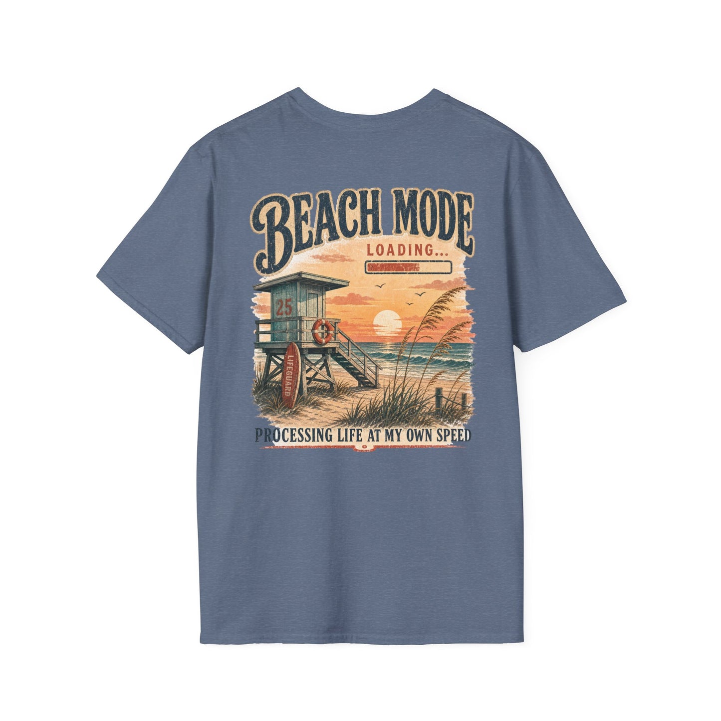 Beach Mode Loading "Processing Life At My Own Speed" Graphic Tee