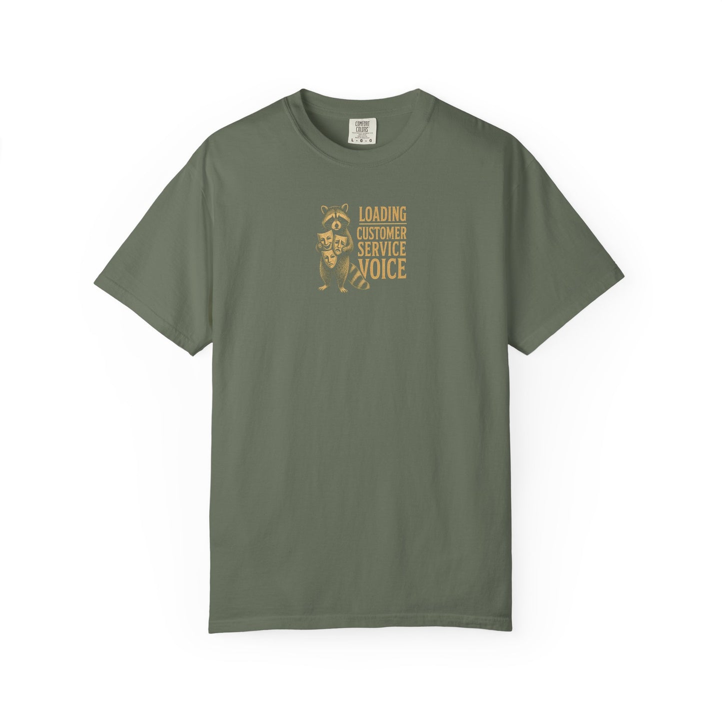 "Loading Customer Service Voice" Vintage Raccoon Support Rep Tee