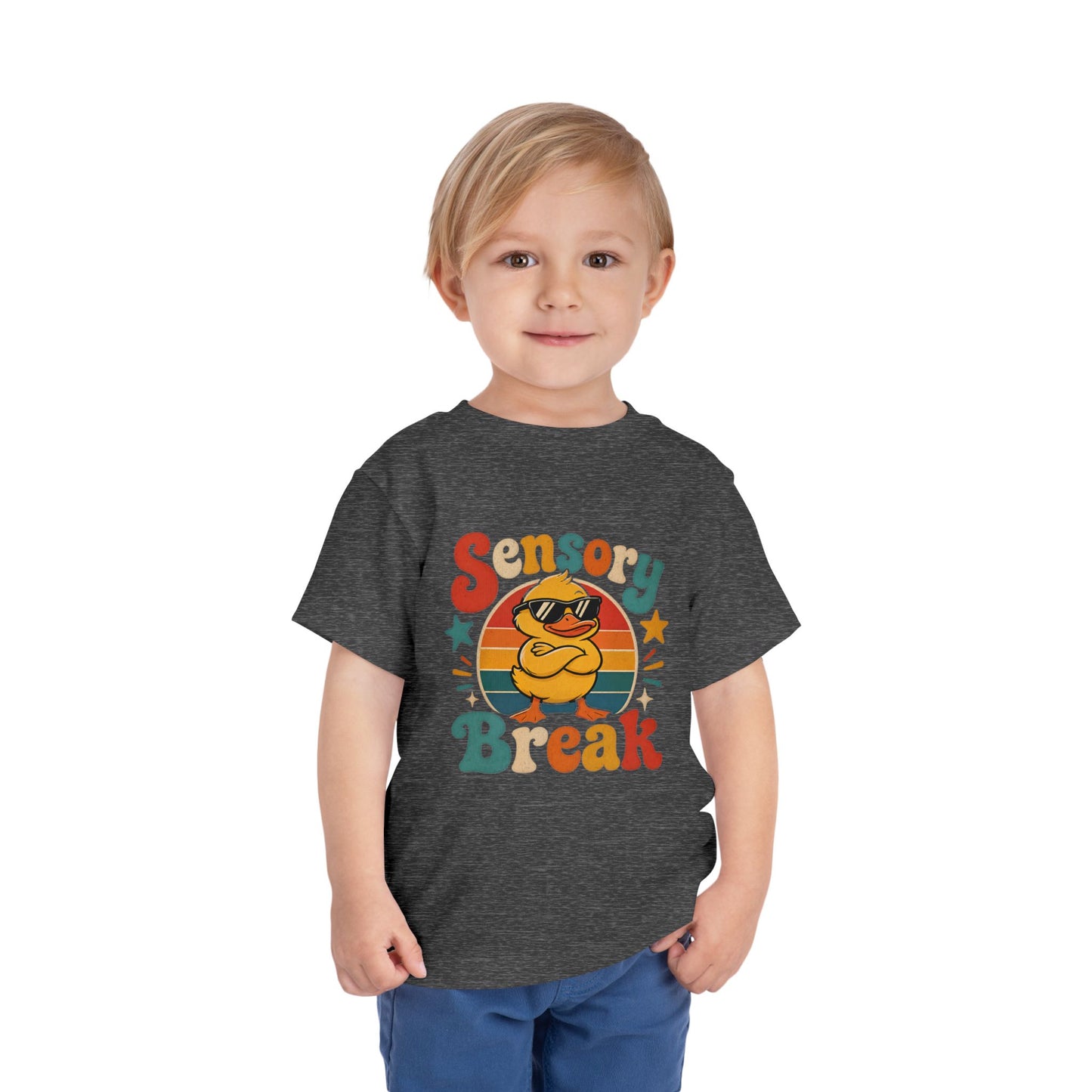 Sensory Break Toddler Tee — Cute Duck Graphic Kids Shirt