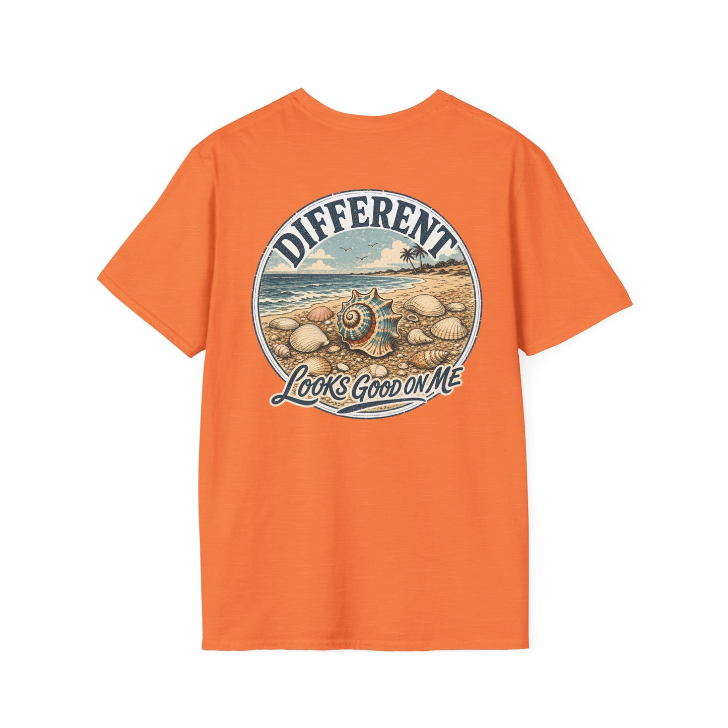"Different Looks Good On Me" Vintage Seashell Graphic Tee