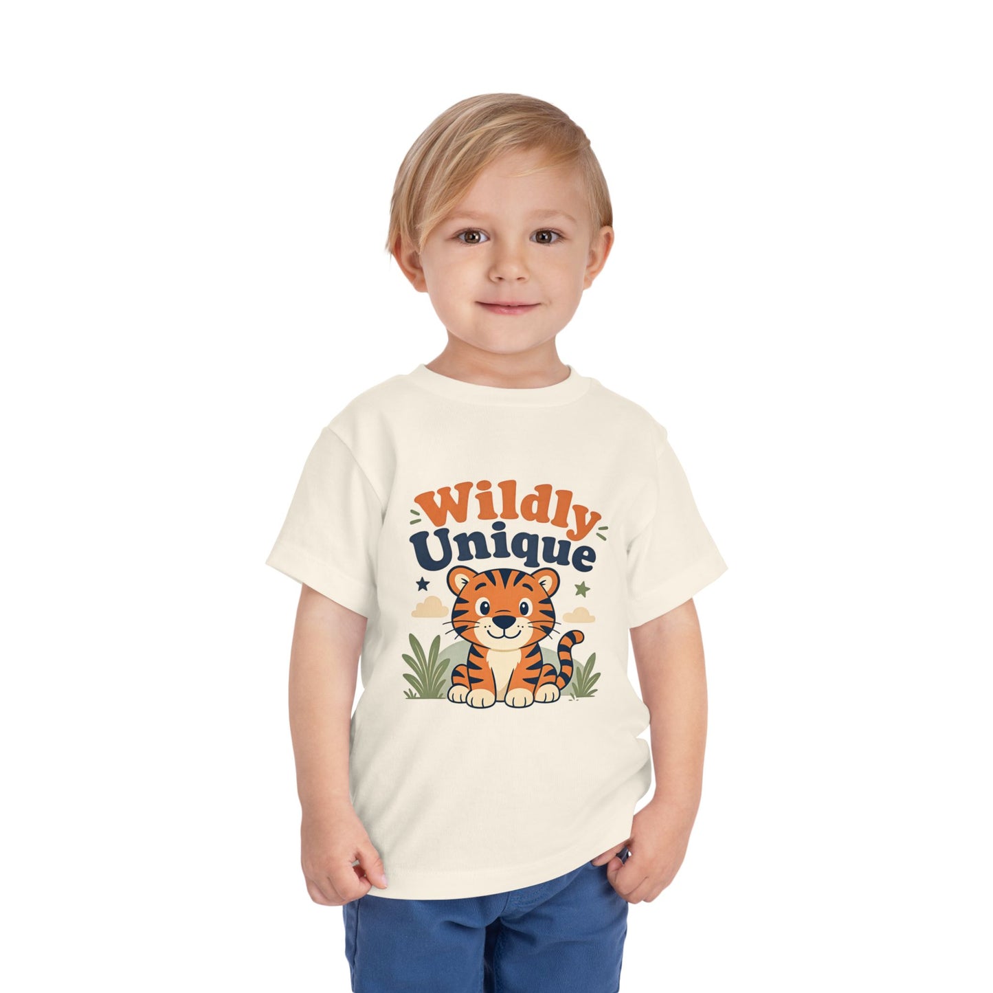 Toddler Tee — "Wildly Unique" Cute Tiger Graphic