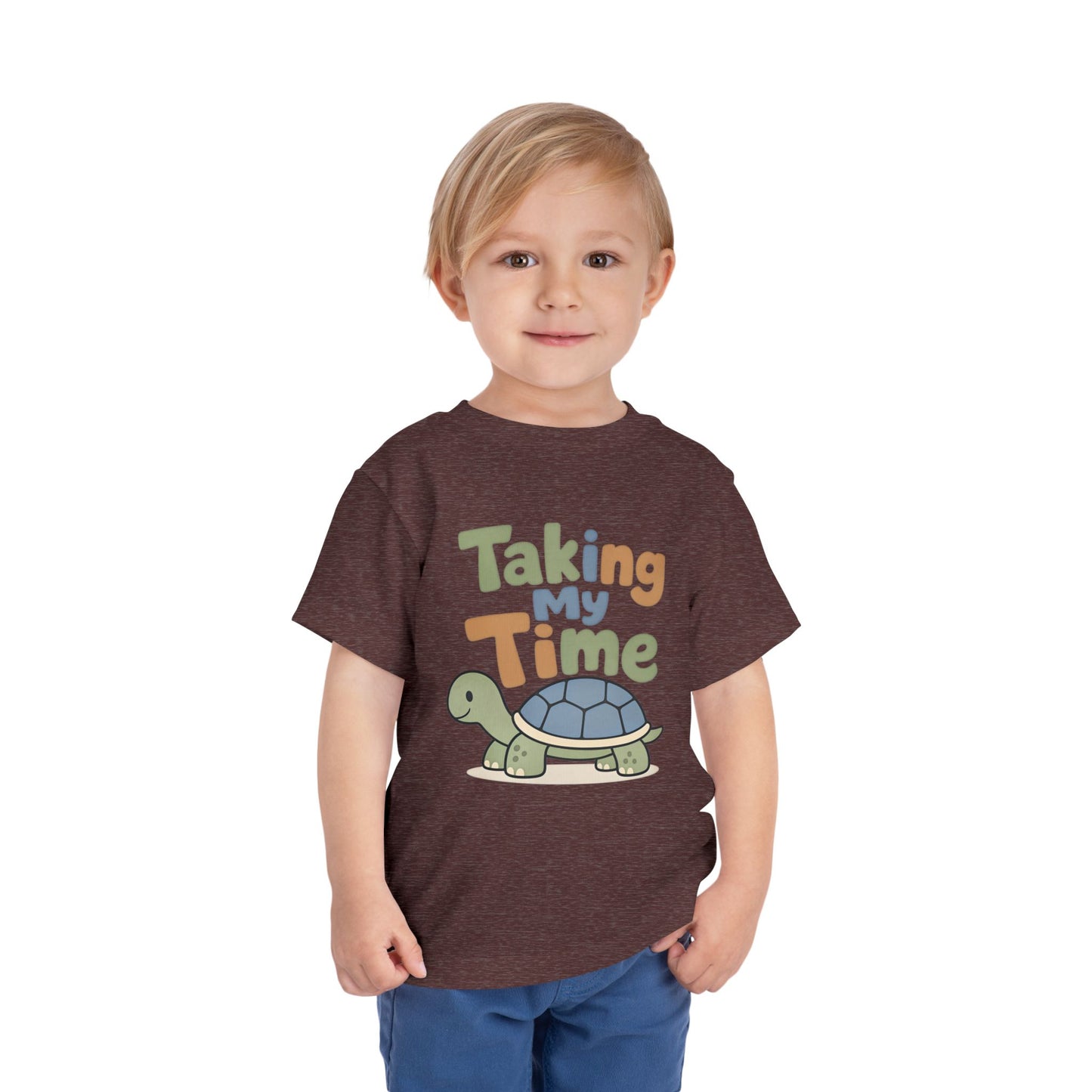Toddler Tee — "Taking My Time" Turtle Cute Slow and Steady Kids Shirt image 17