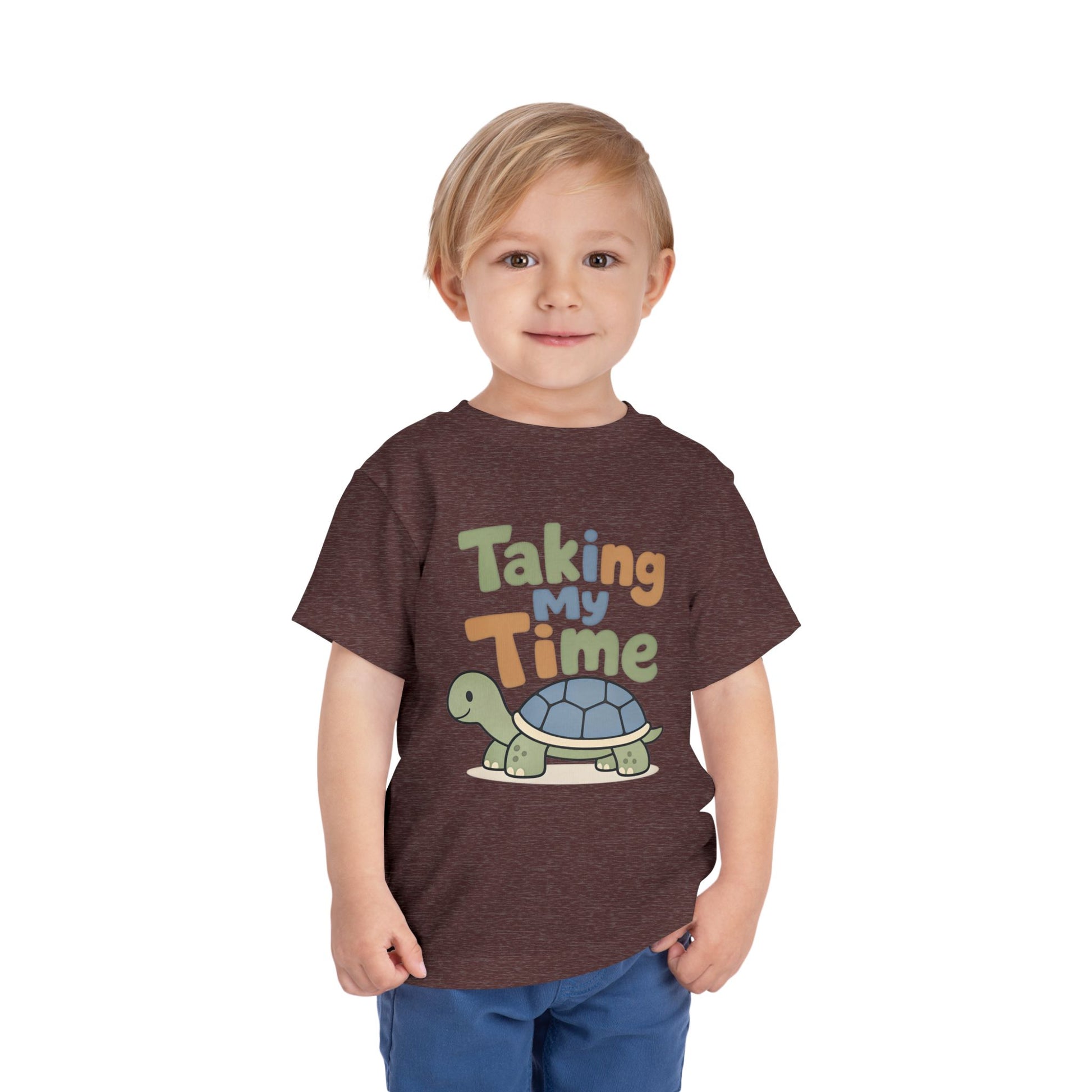 Toddler Tee — "Taking My Time" Turtle Cute Slow and Steady Kids Shirt image 17
