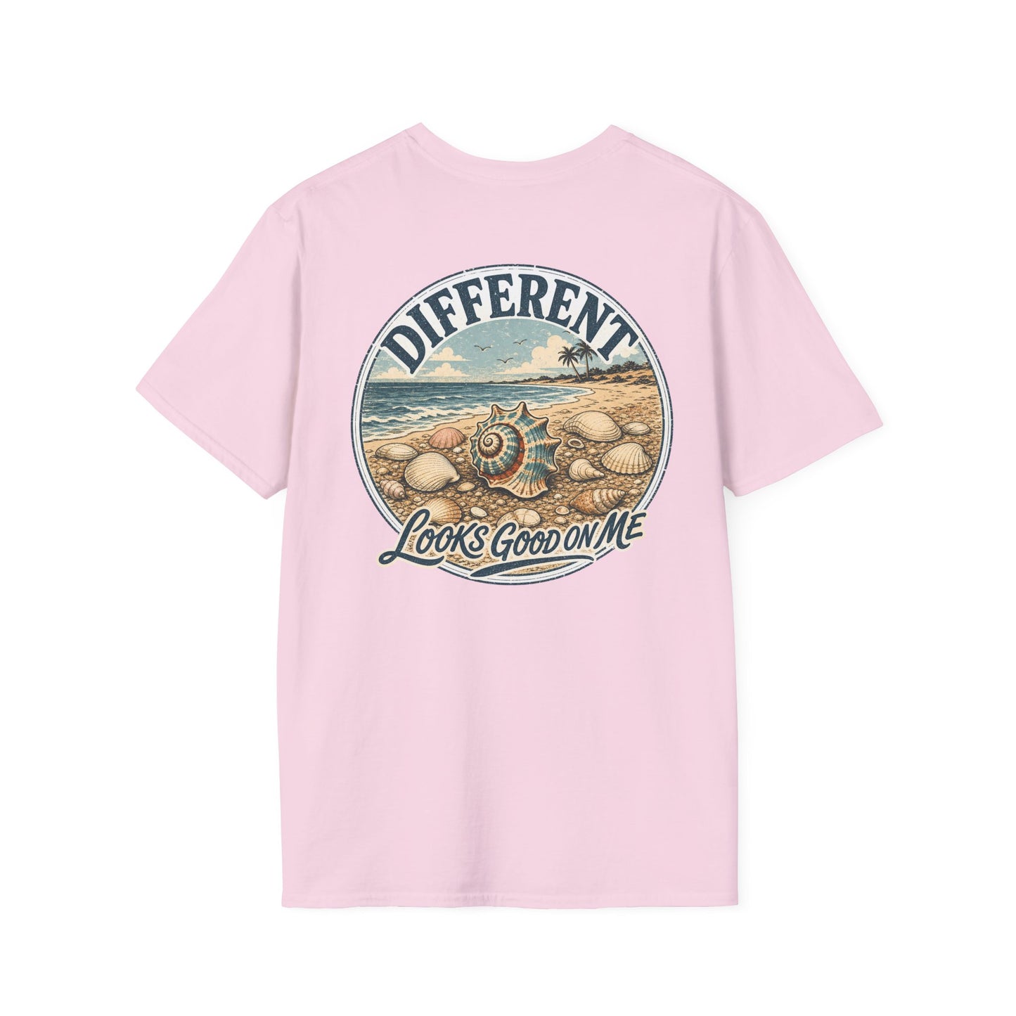 "Different Looks Good On Me" Vintage Seashell Graphic Tee
