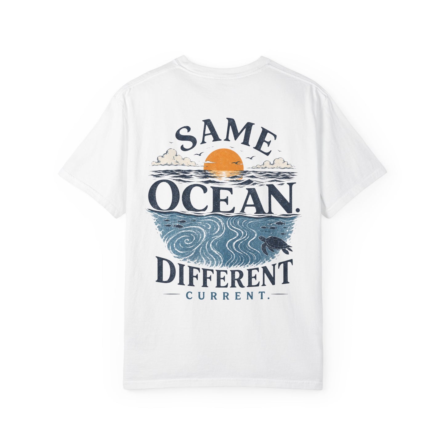 Same Ocean Different Current T-Shirt — Being Neurodivergent Graphic Tee
