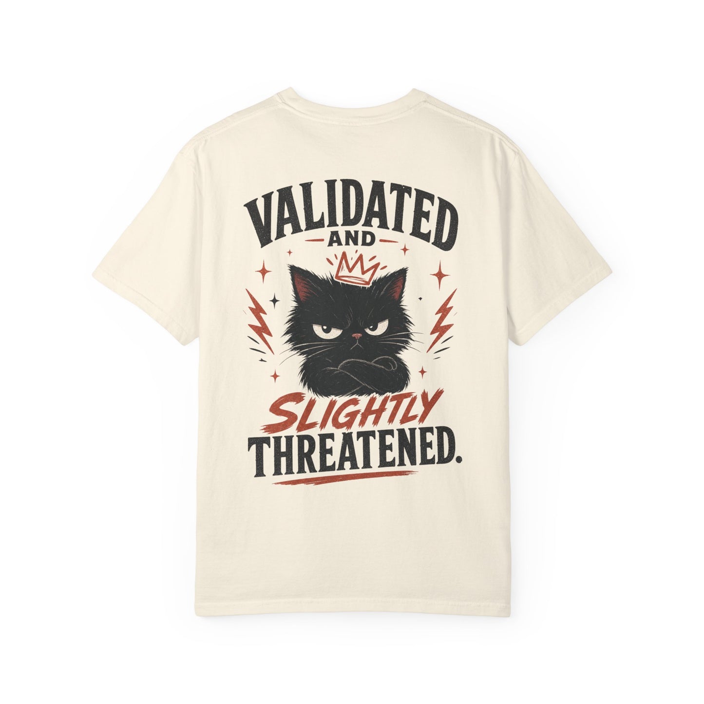 "Validated and Slightly Threatened" Cat Graphic T-Shirt