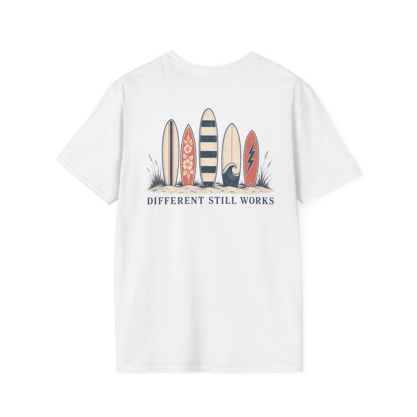 "Different Still Works" Vintage Surfboard Graphic Tee