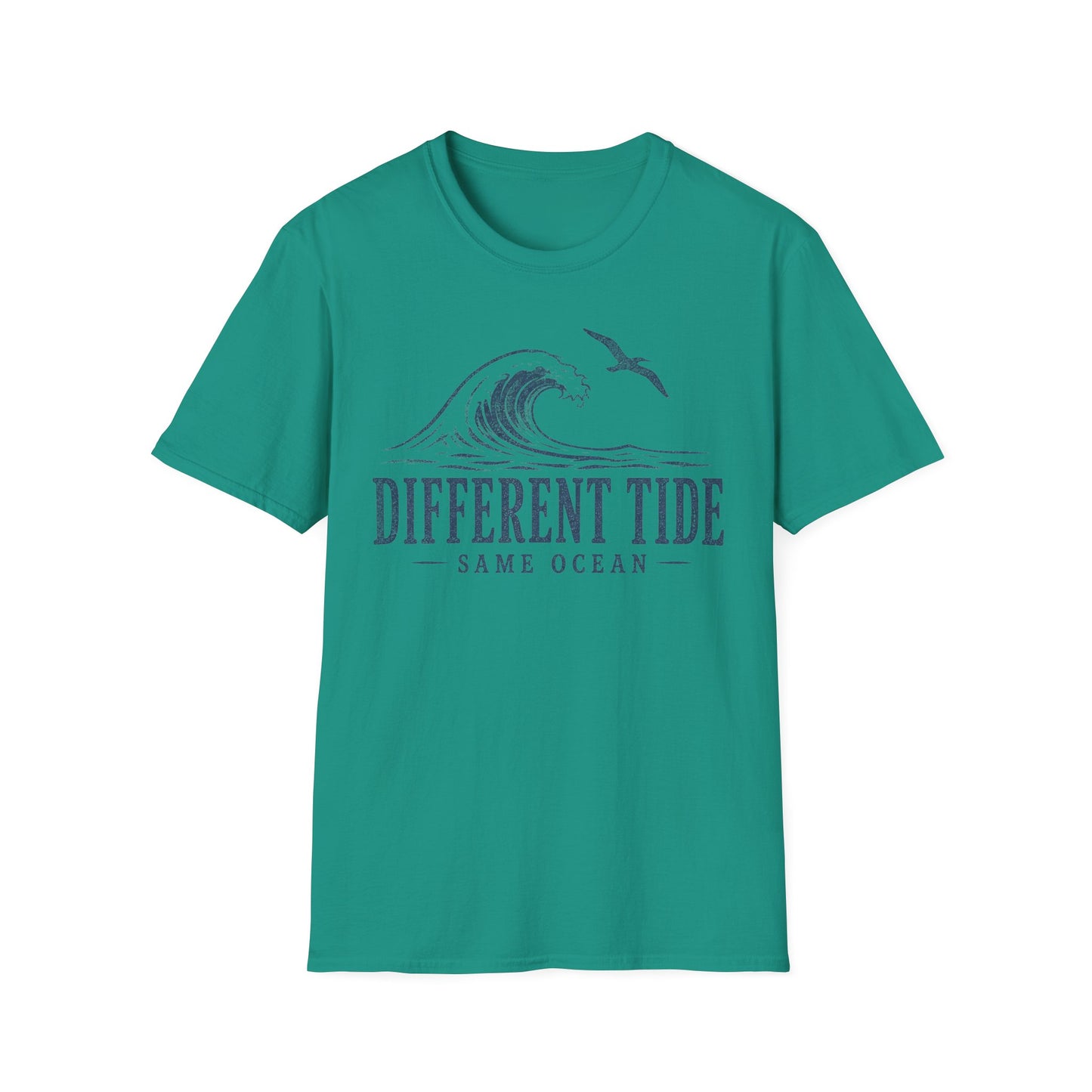 Different Tide Wave T-Shirt — 'Different Tide, Same Ocean' Coastal Graphic Tee