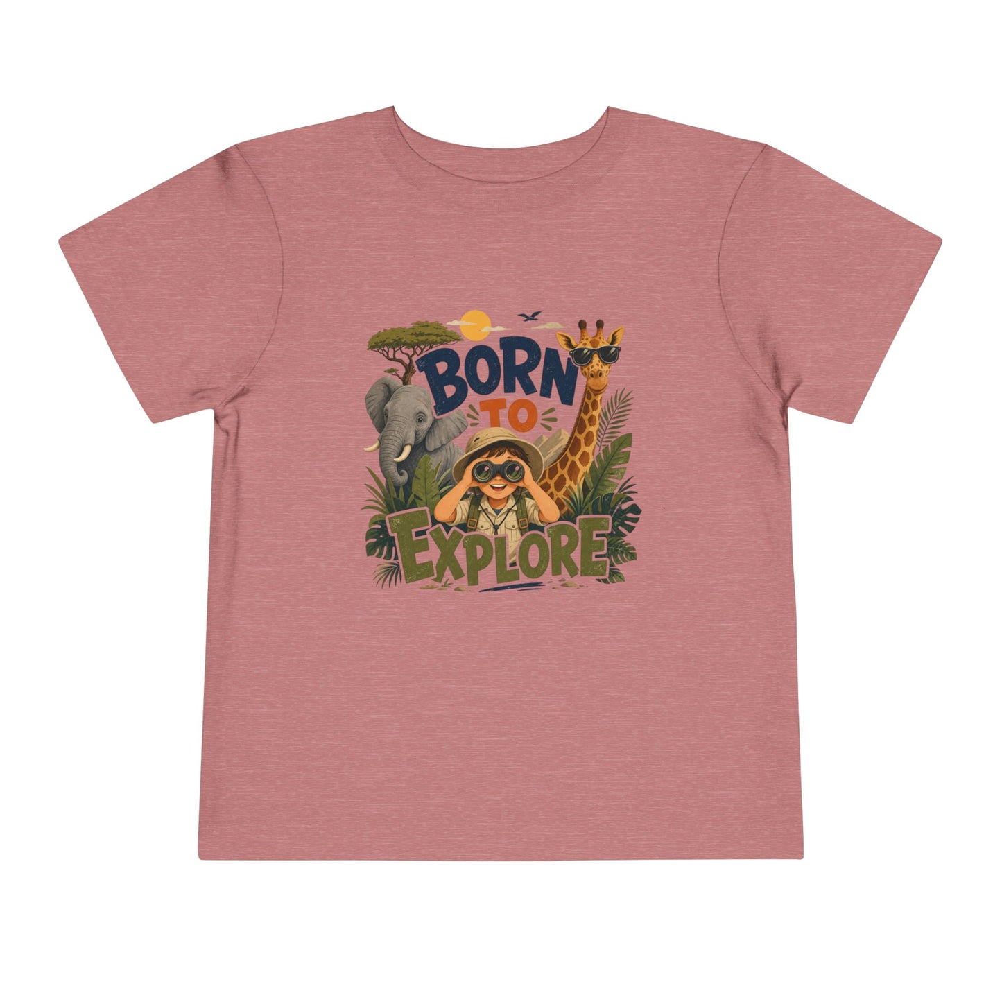 Born to Explore Toddler Tee — Jungle Safari Graphic Shirt
