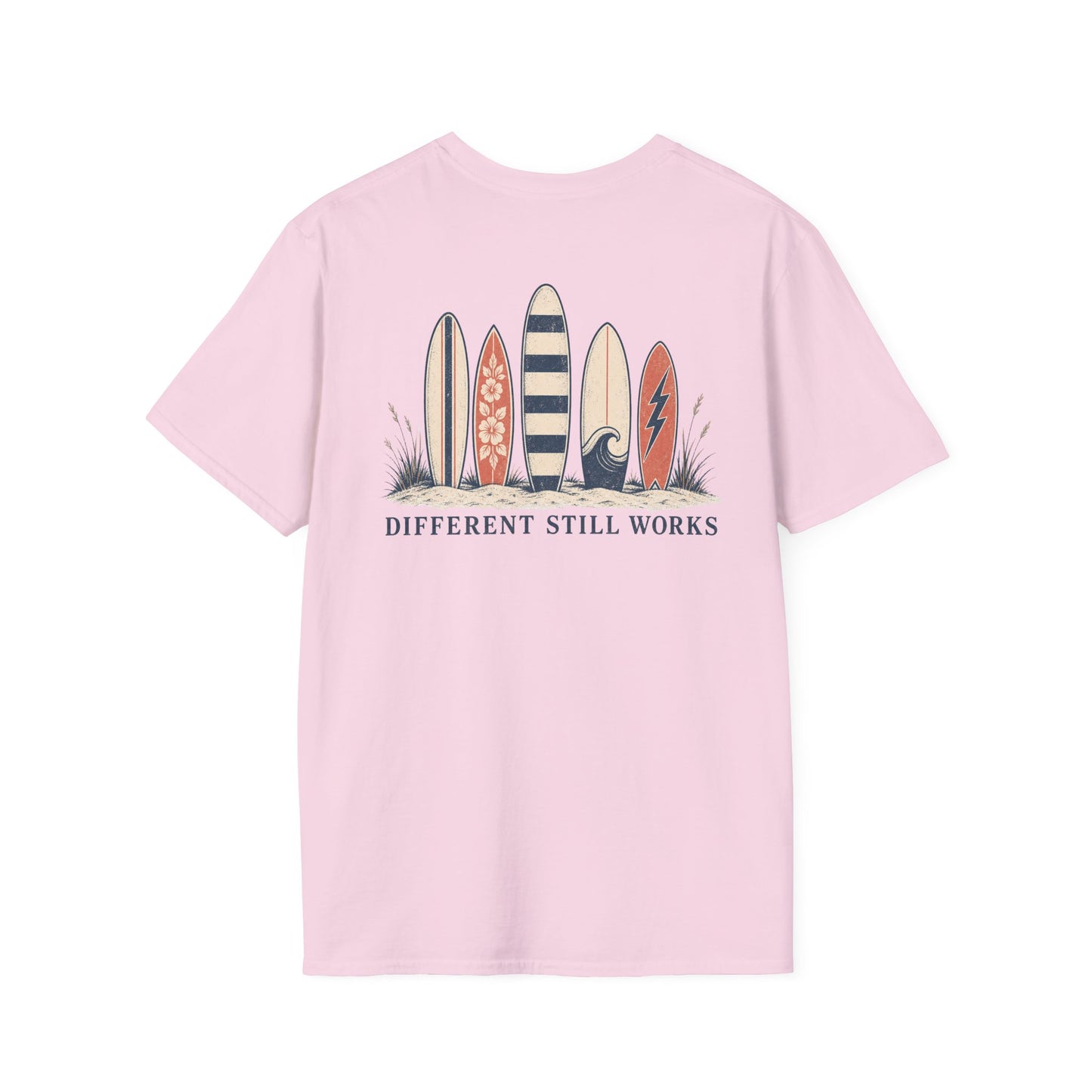 "Different Still Works" Vintage Surfboard Graphic Tee