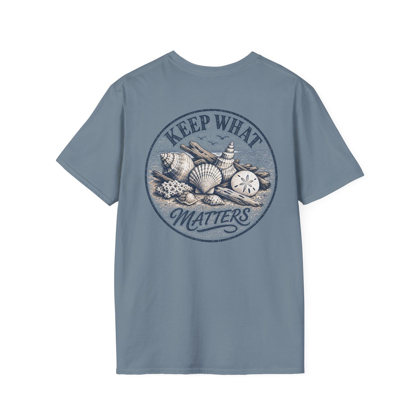 Keep What Matters Coastal Seashell T-Shirt