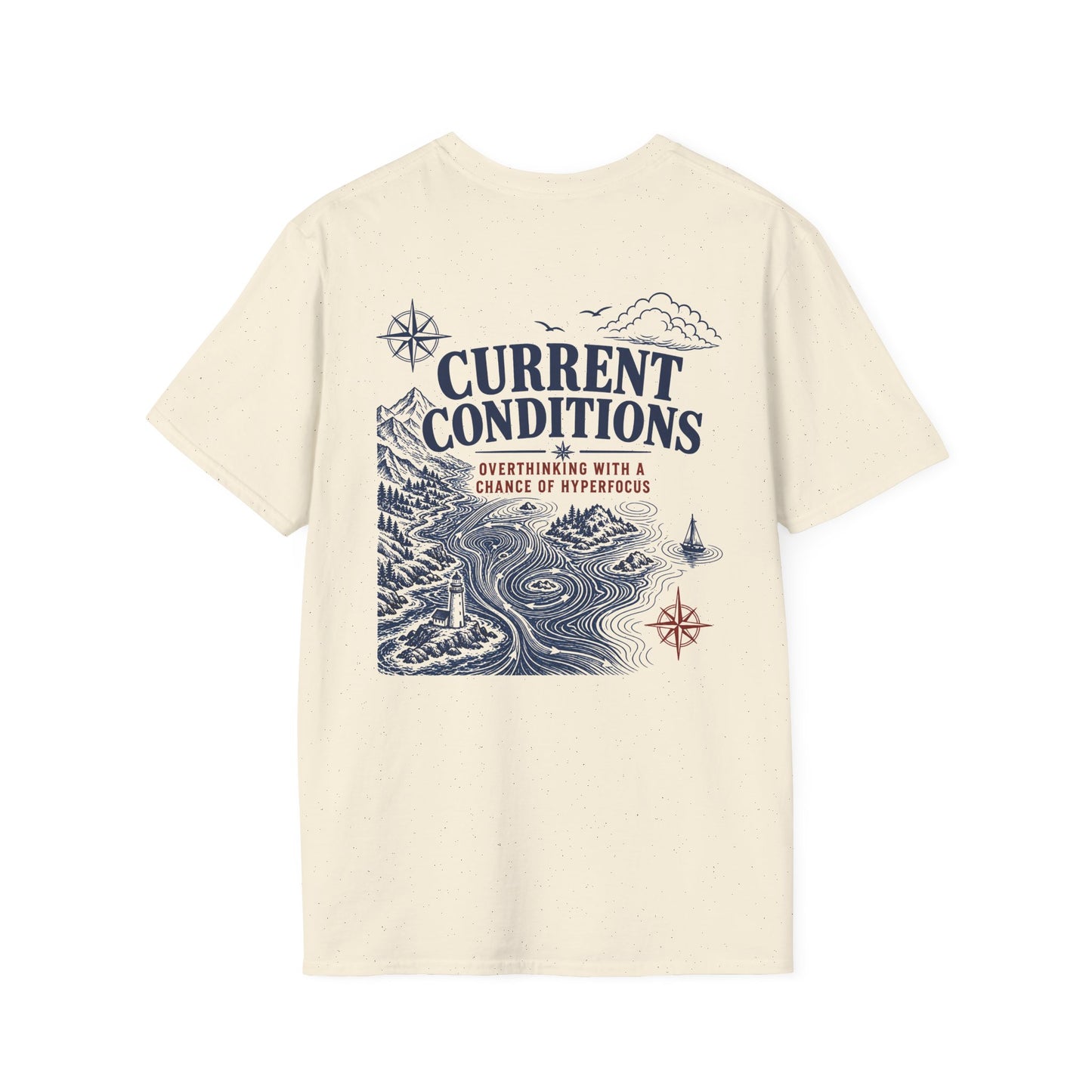 "Current Conditions" Nautical Lighthouse Compass Graphic T-Shirt