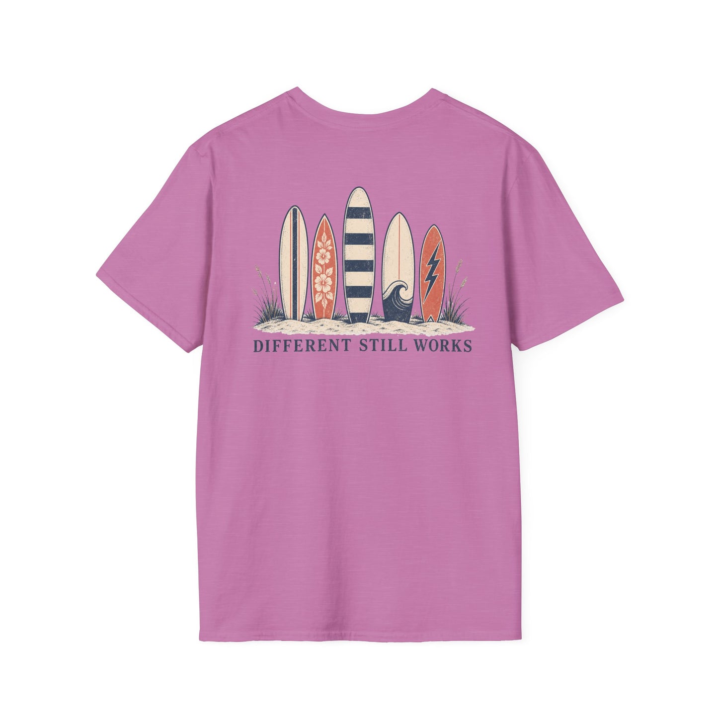 "Different Still Works" Vintage Surfboard Graphic Tee