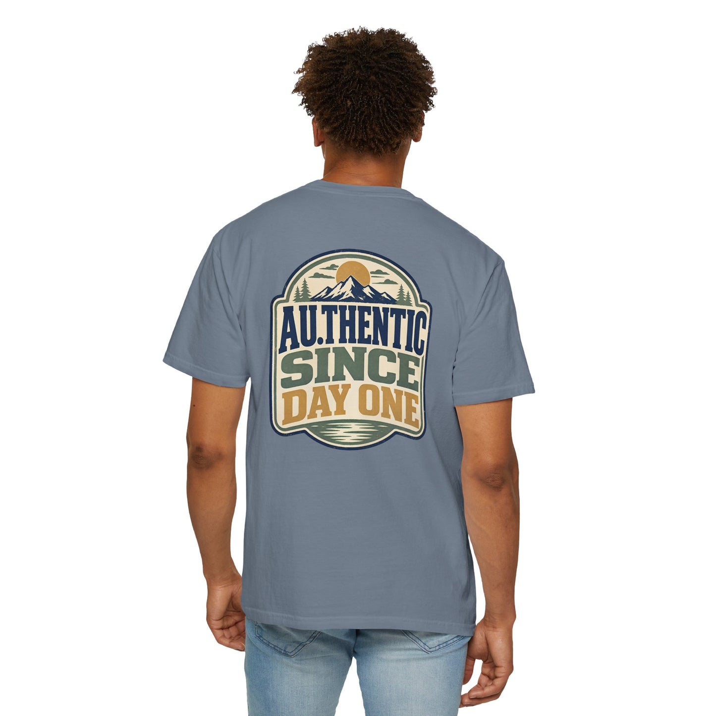 T-Shirt — BACK PRINT - "AU.THENTIC Since Day One" Vintage Outdoor Graphic Tee
