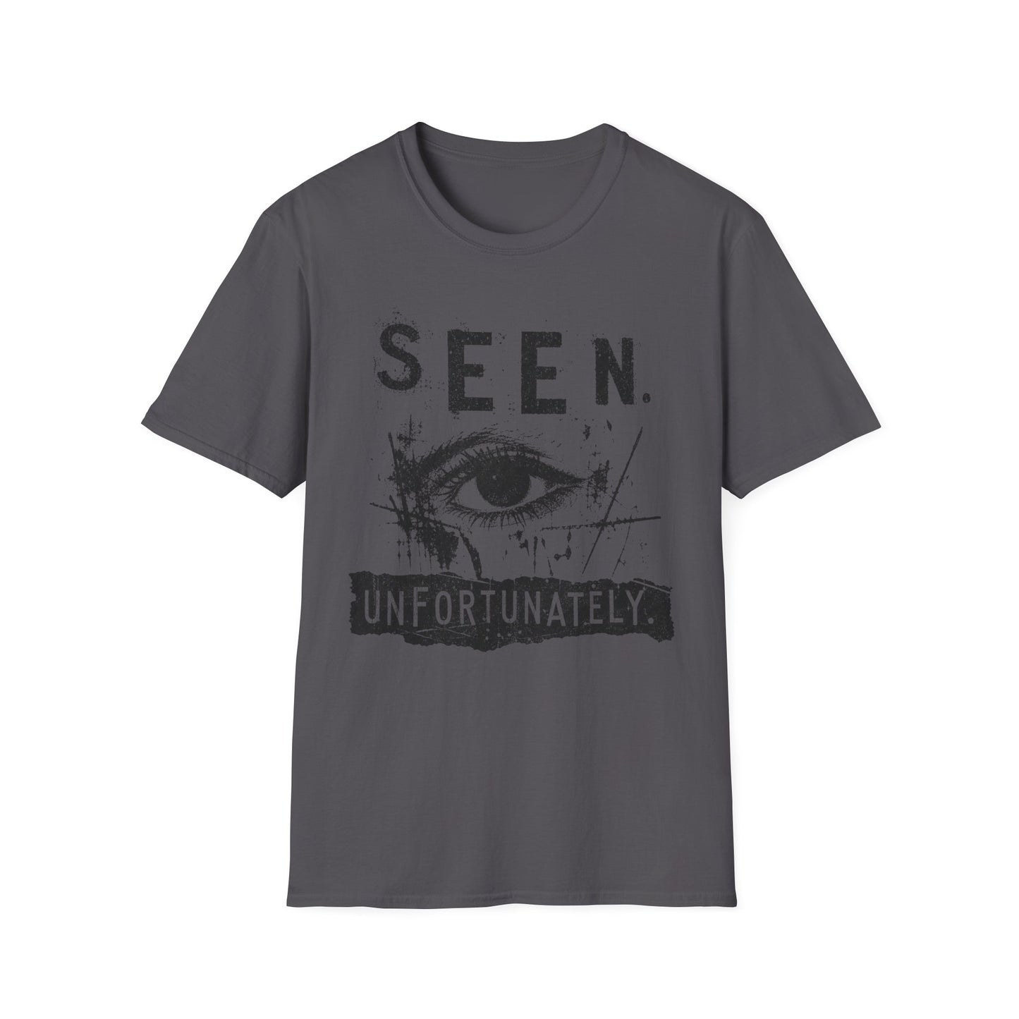 Seen. Eye Graphic T-Shirt — "Seen. Unfortunately." Vintage Grunge Tee