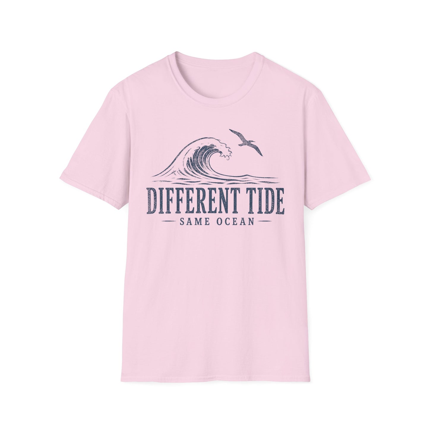 Different Tide Wave T-Shirt — 'Different Tide, Same Ocean' Coastal Graphic Tee