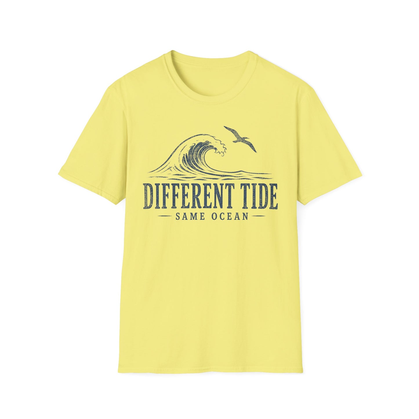 Different Tide Wave T-Shirt — 'Different Tide, Same Ocean' Coastal Graphic Tee