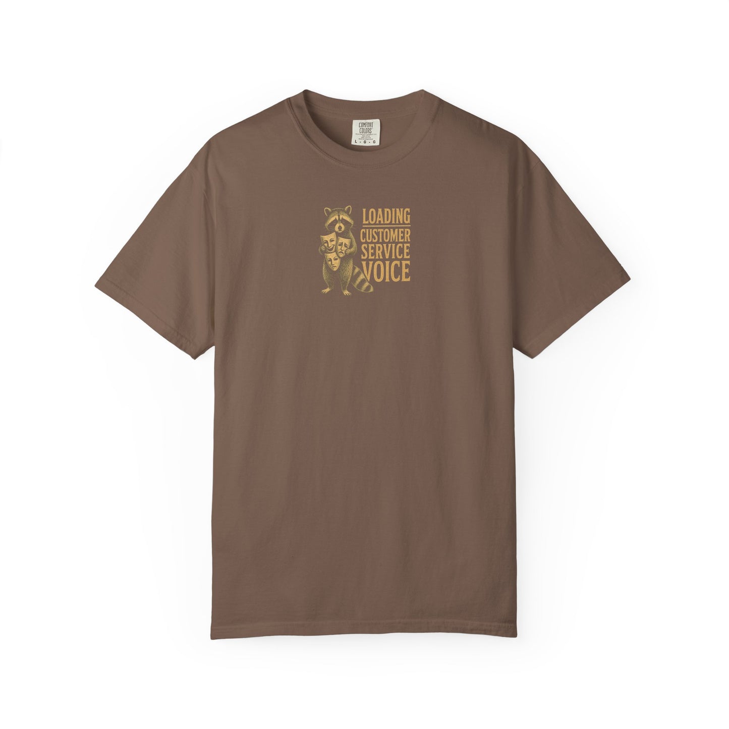 "Loading Customer Service Voice" Vintage Raccoon Support Rep Tee