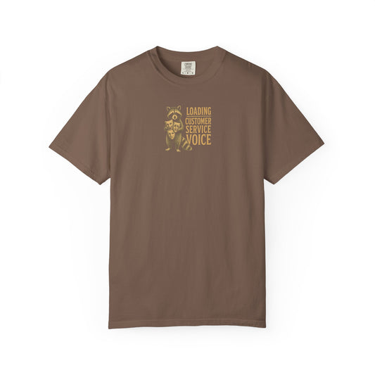 "Loading Customer Service Voice" Vintage Raccoon Support Rep Tee