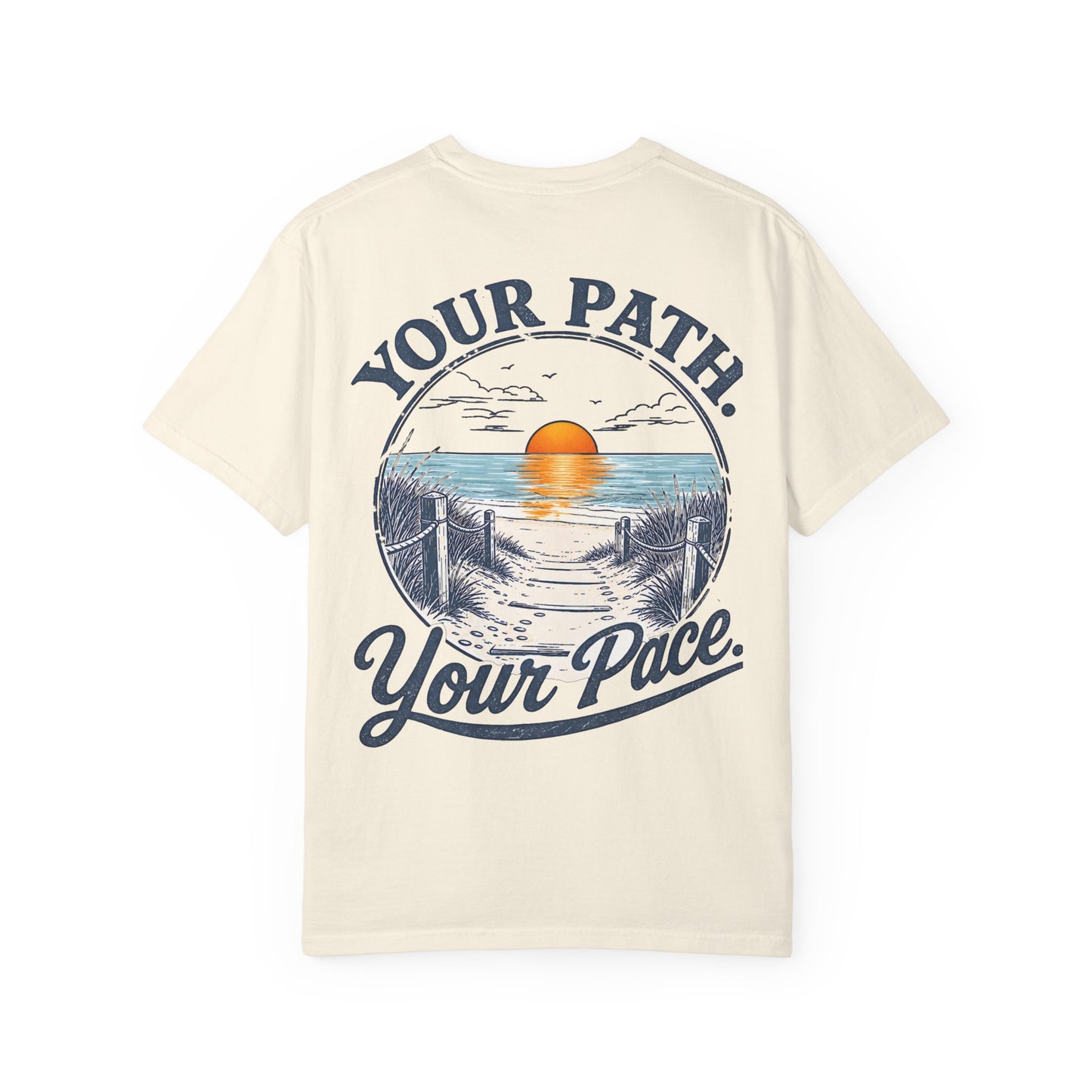 "Your Path. Your Pace." Beach Sunset Graphic Tee Shirt