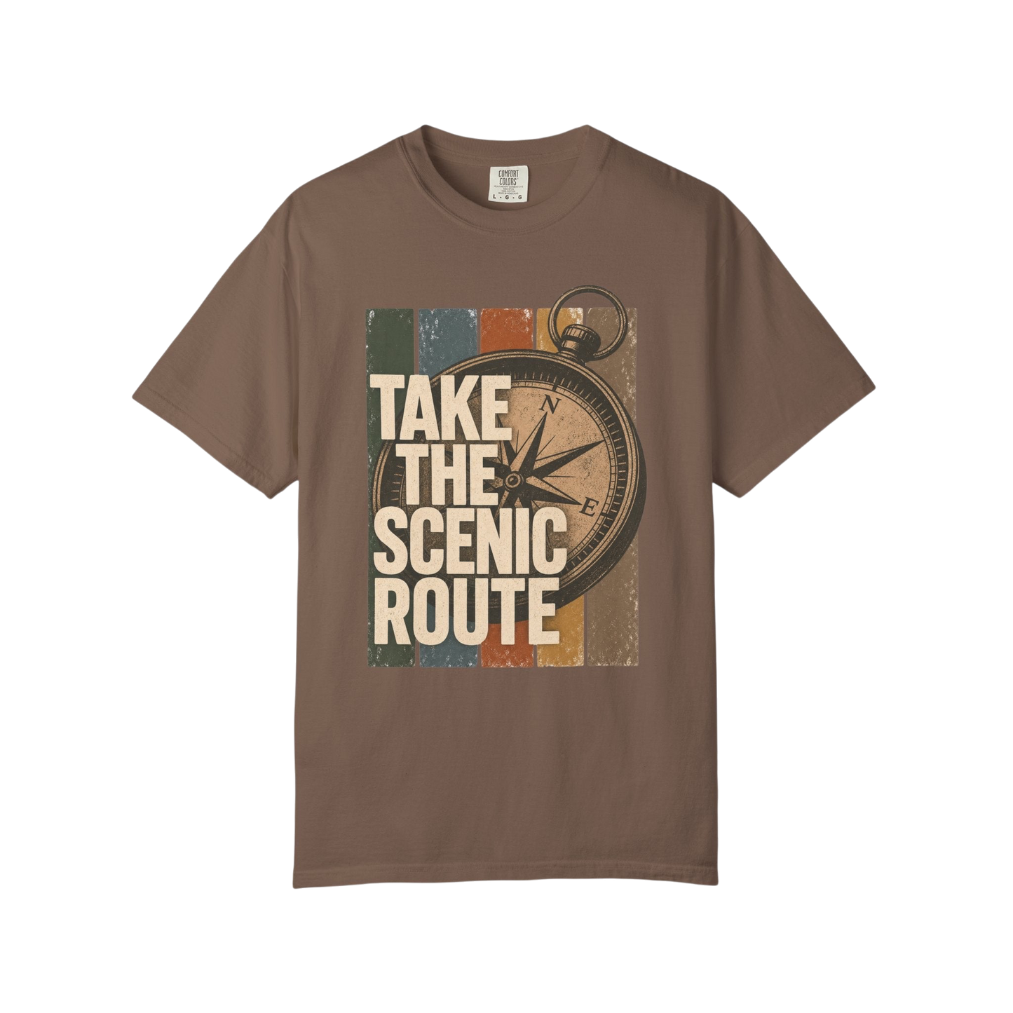 Take the Scenic Route T-Shirt — Vintage Compass Travel Tee