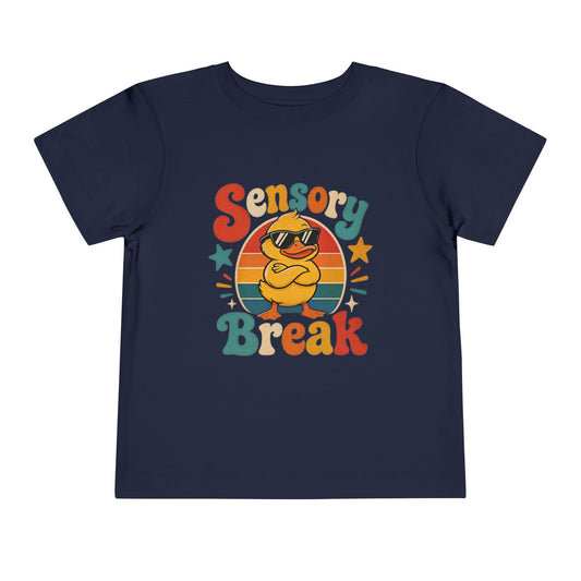 Sensory Break Toddler Tee — Cute Duck Graphic Kids Shirt