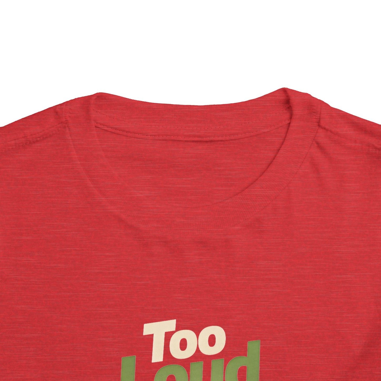 Toddler Tee — 'Too Loud' Headphone T-Rex Graphic Shirt