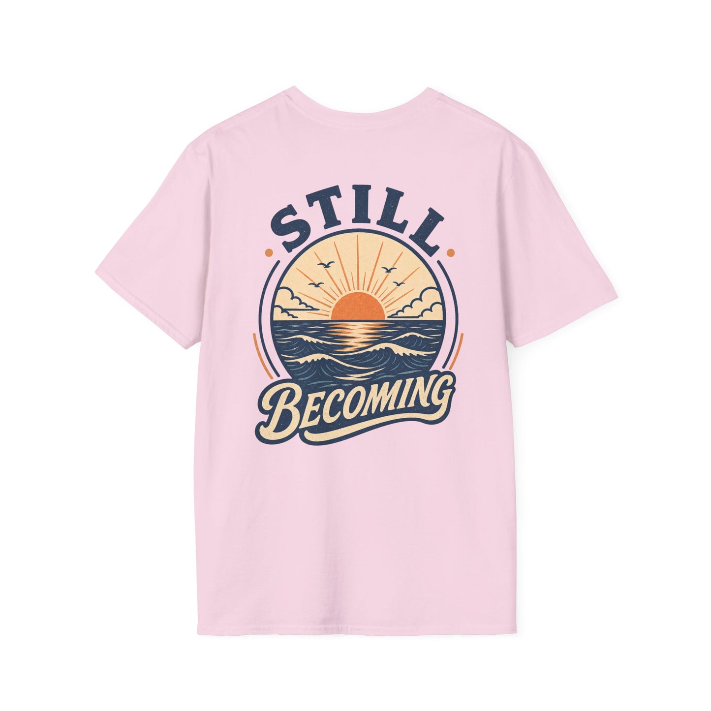 Still Becoming T-Shirt — Vintage Coastal Ocean Sunrise
