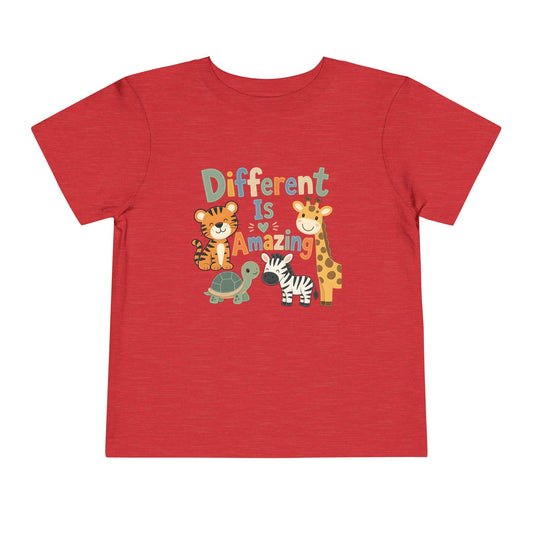 Toddler Tee — Repeating 'Inevitably Playful' Text Design