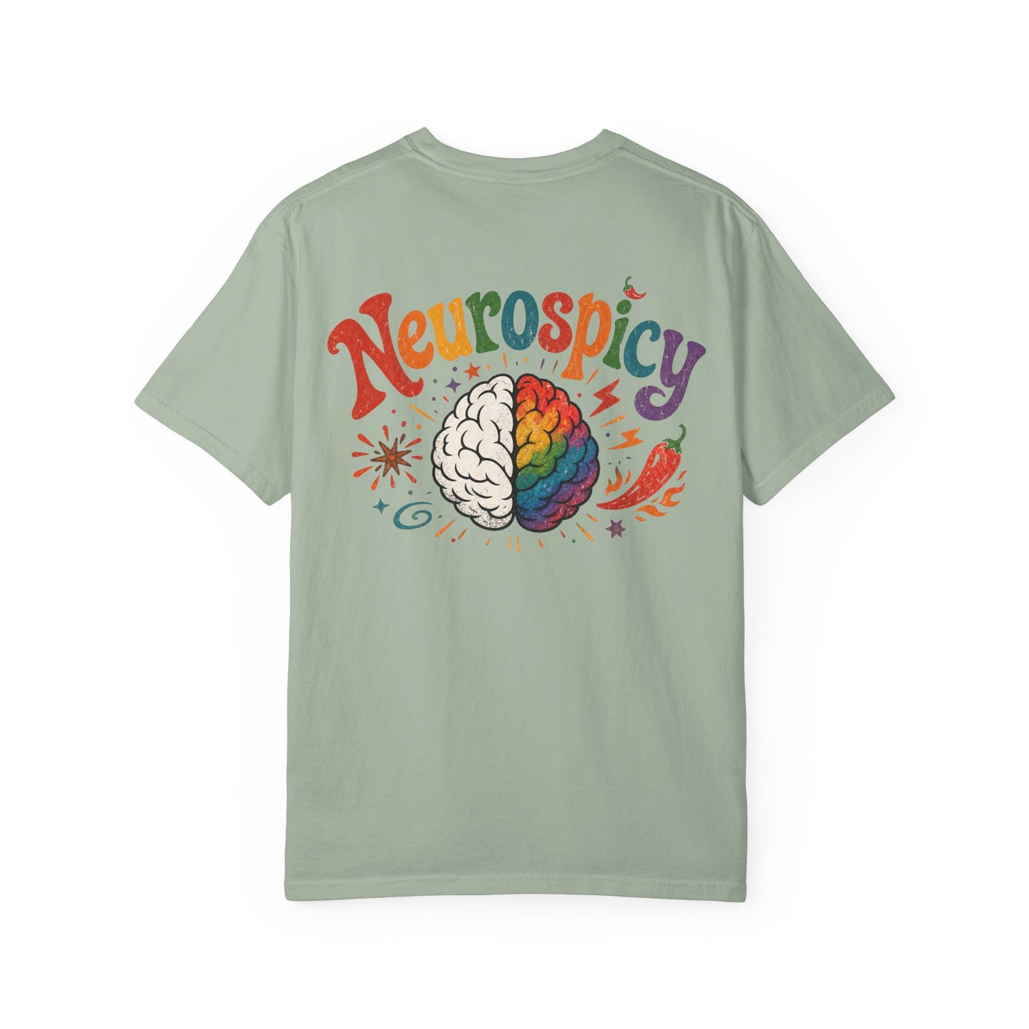 Neurospicy Rainbow Brain T-Shirt Neurodivergent Life